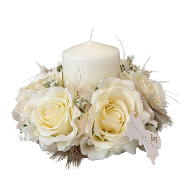 Ghirlanda di Rose con Portacandele