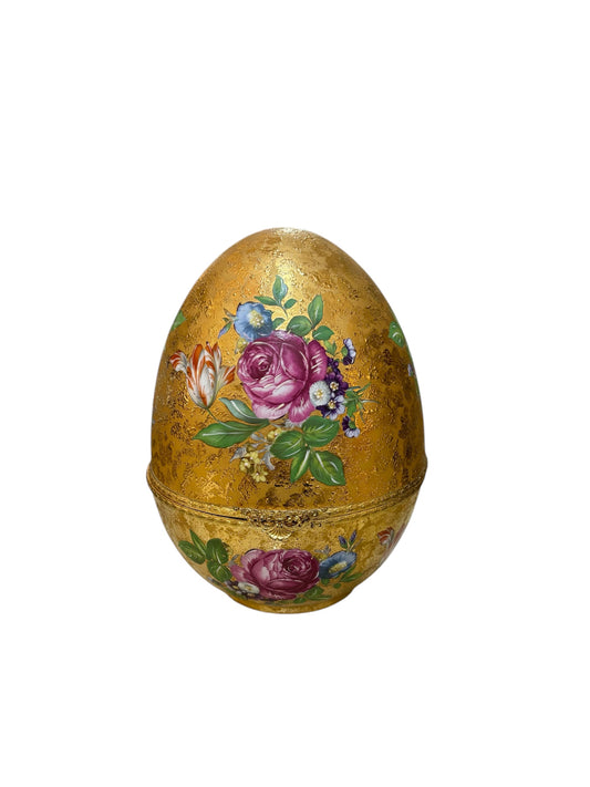 Uovo Fabergé in Porcellana Limoges Dipinto a Mano