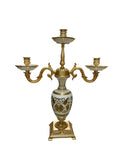 Candelabro a Tre Bracci in Porcellana di Limoges