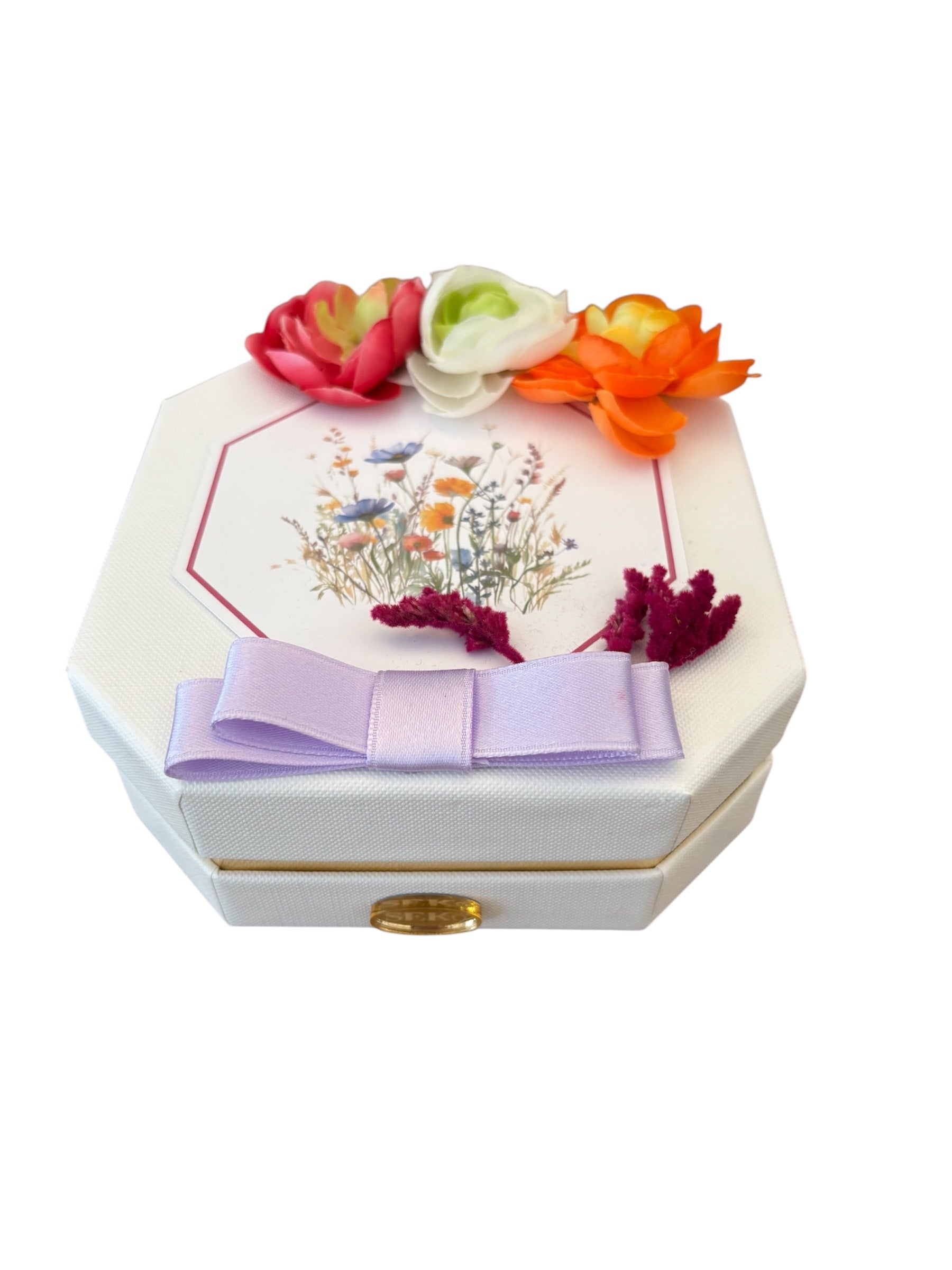 Scatola Esagonale da Degustazione con Fiori