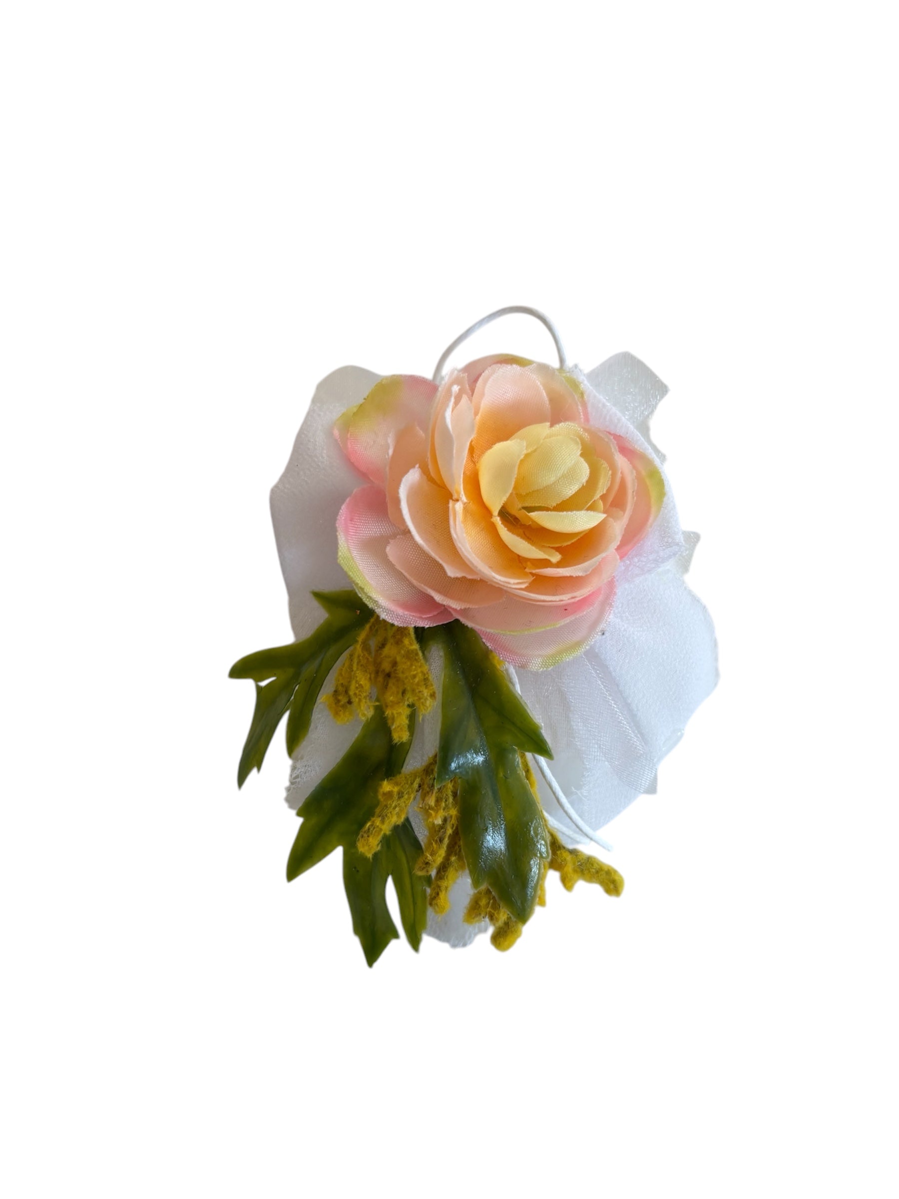 Saponetta Profumata con Fiore Pesca e Chiffon Bianco
