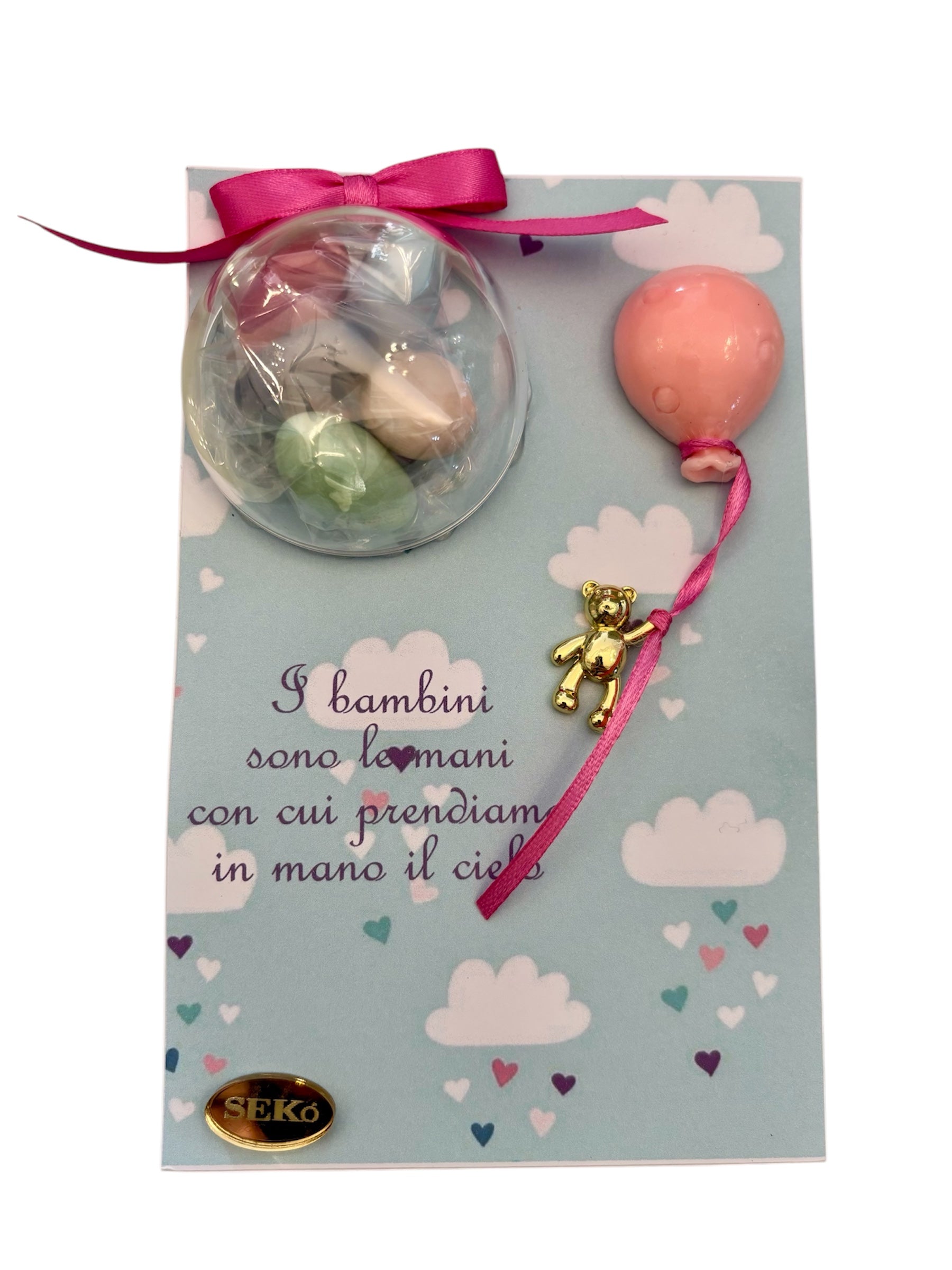 Saponetta a Forma di Palloncino con Cartoncino Personalizzato
