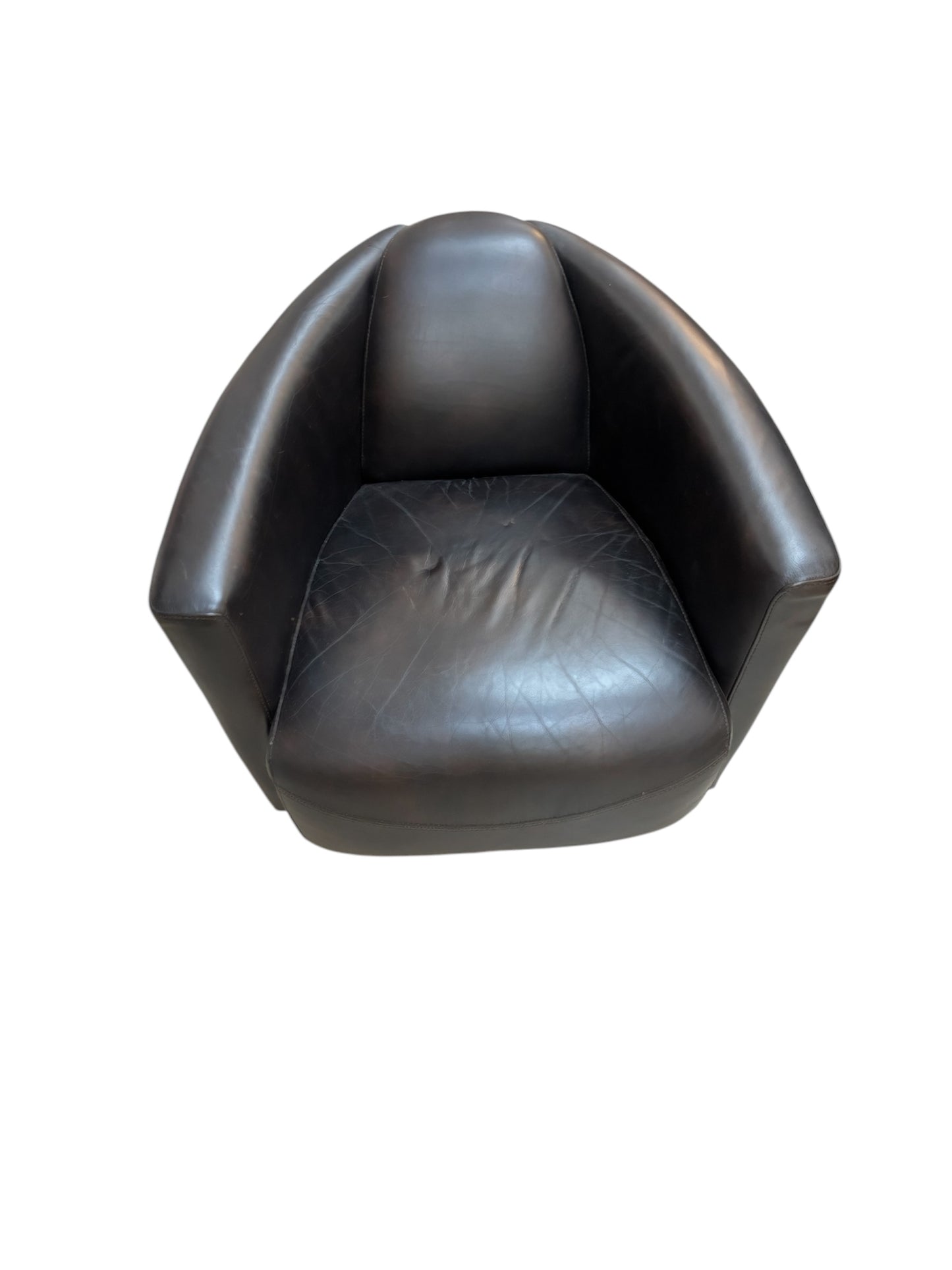 Poltroncina Nera in Simil Pelle Elegante e Confortevole