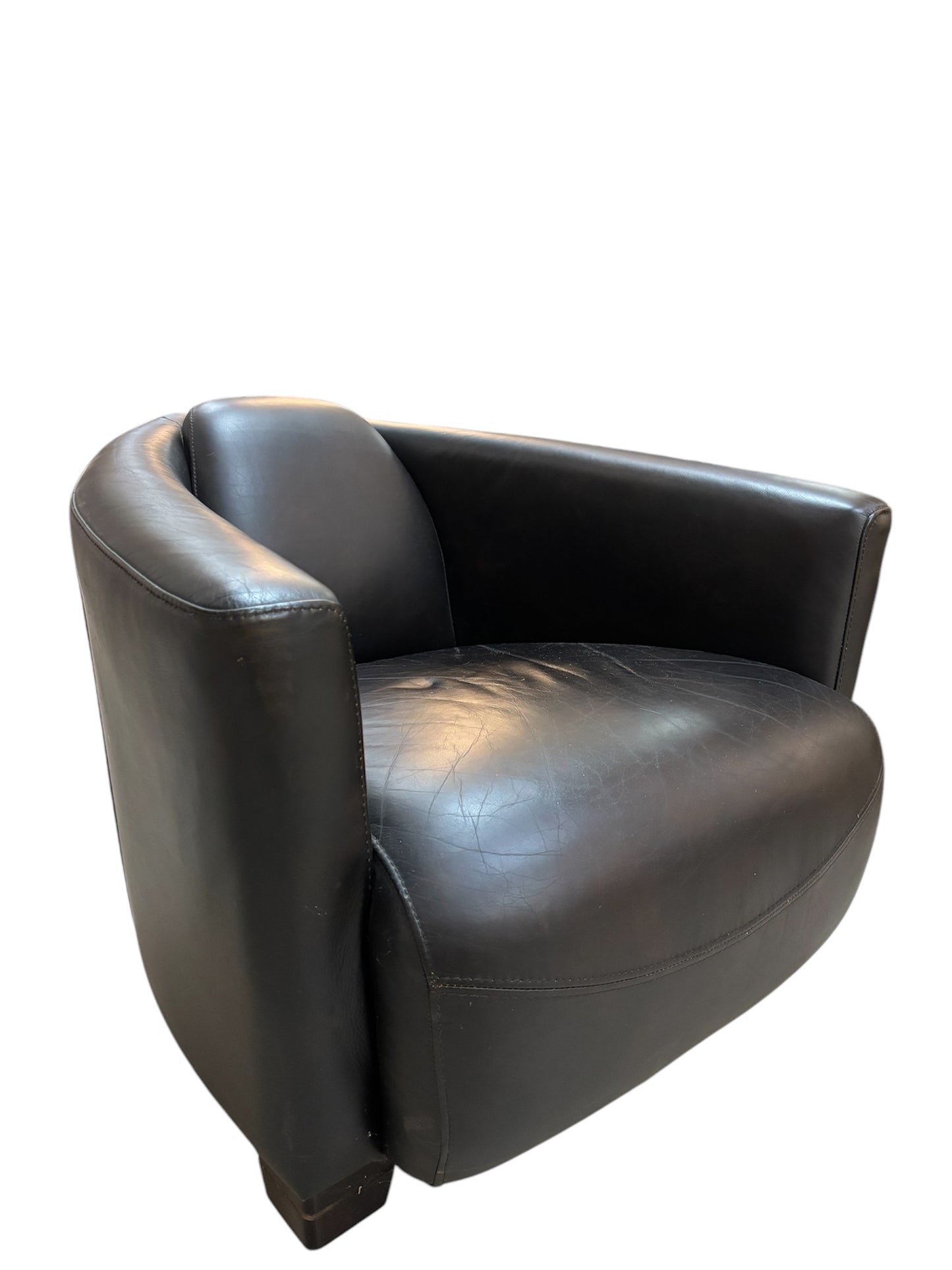 Poltroncina Nera in Simil Pelle Elegante e Confortevole