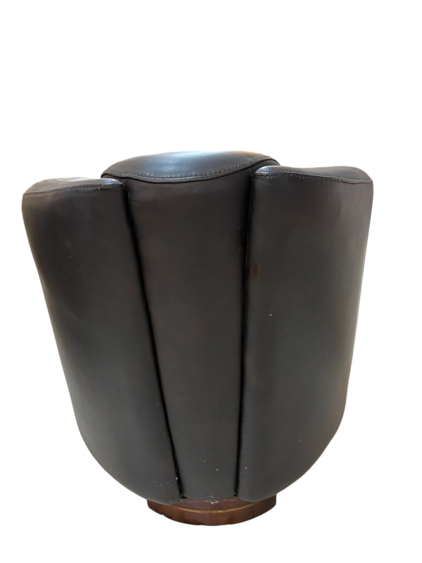 Poltroncina Nera in Simil Pelle Elegante e Confortevole