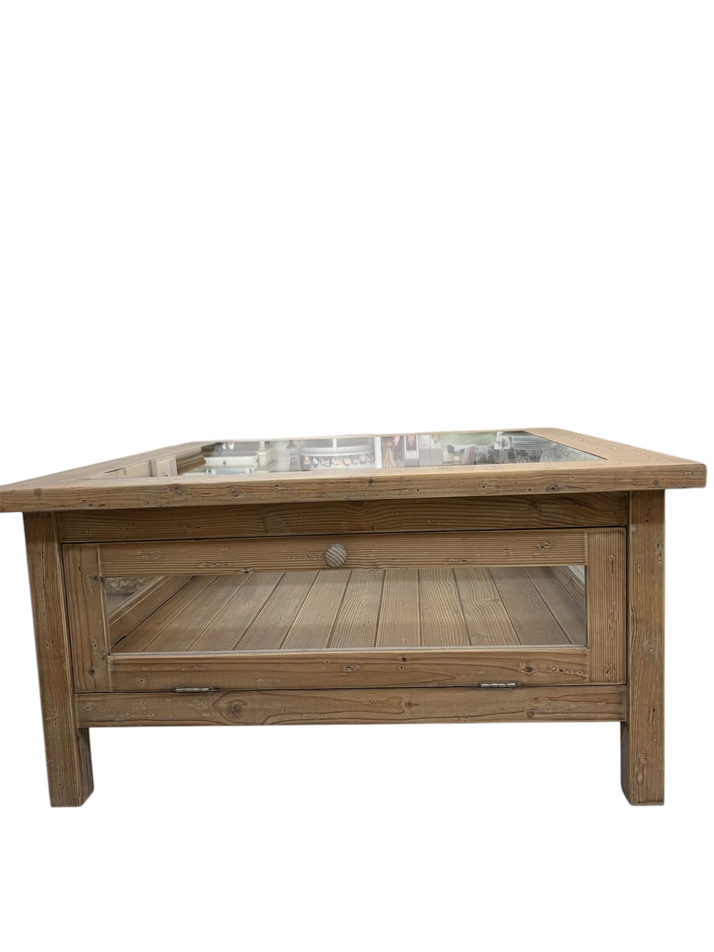 Tavolino Quadrato in Legno con Doppio Ripiano 90x90 cm - Innovaliving