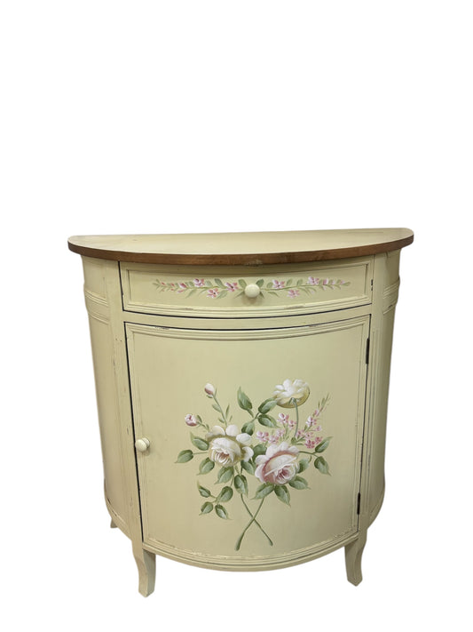 Mobile a Mezzaluna in Legno con Fiore