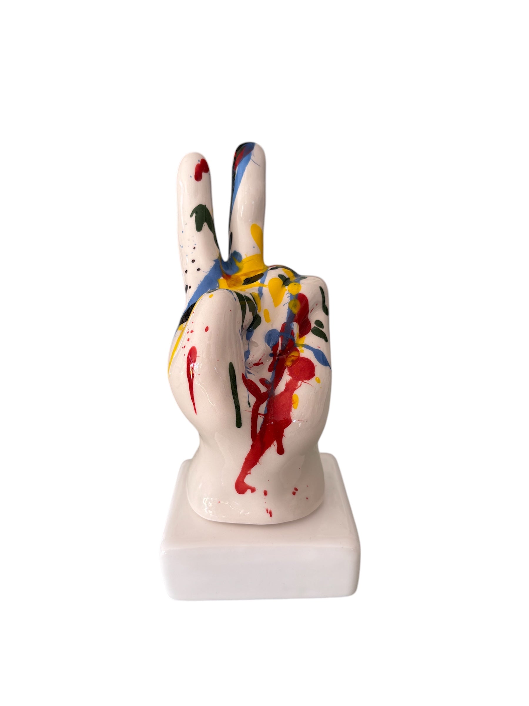 Scultura in Ceramica "Segno di Vittoria" – Amagè
