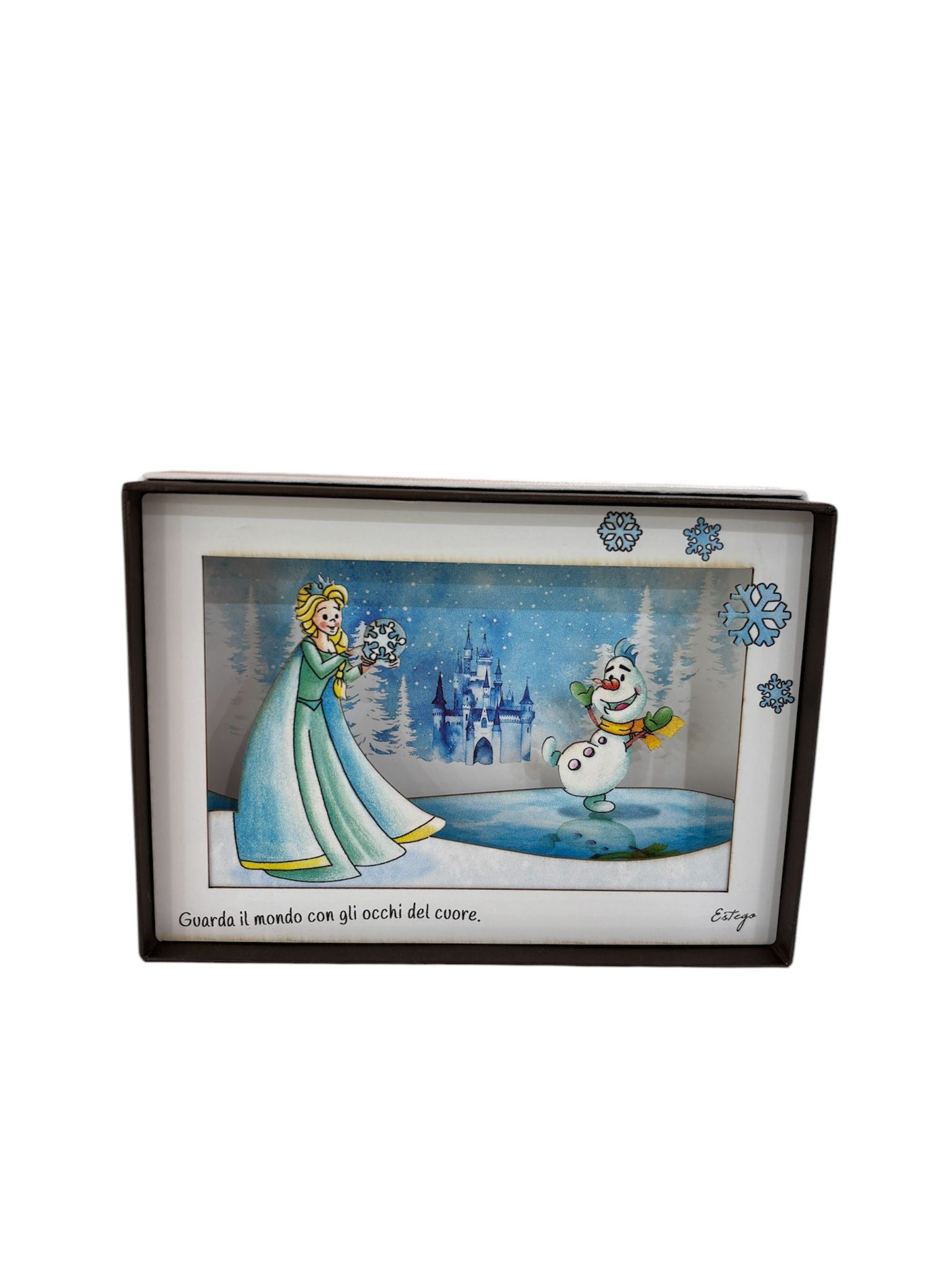 Quadretto in Legno "Elsa e Olaf" – Estego