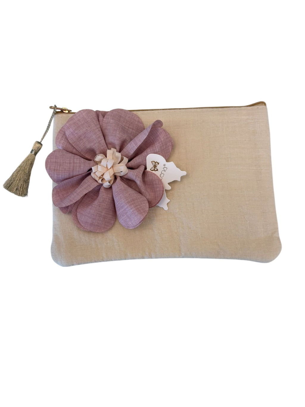 Pochette in Mussola di Cotone con Fiore  – Fiori di Lena