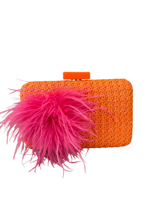 Clutch Rigida con Catena e Piuma – Fiori di Lena