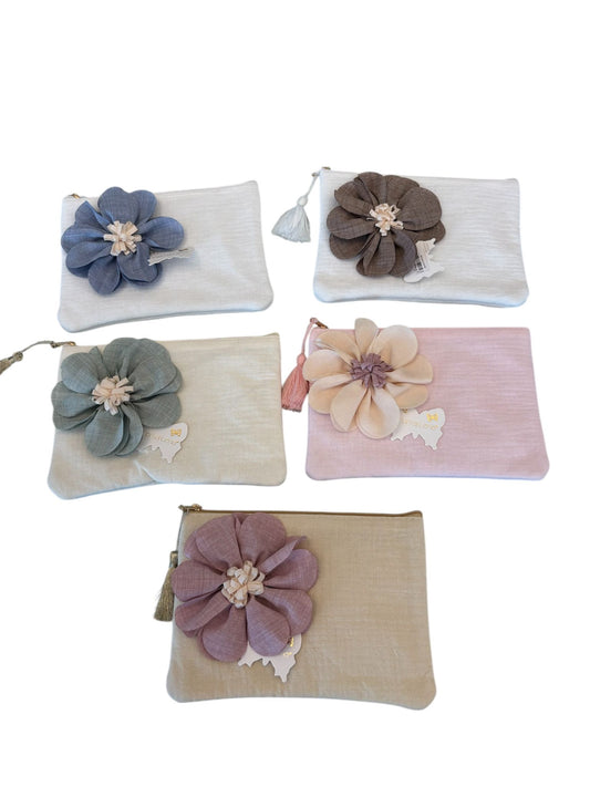 Pochette in Mussola di Cotone con Fiore  – Fiori di Lena
