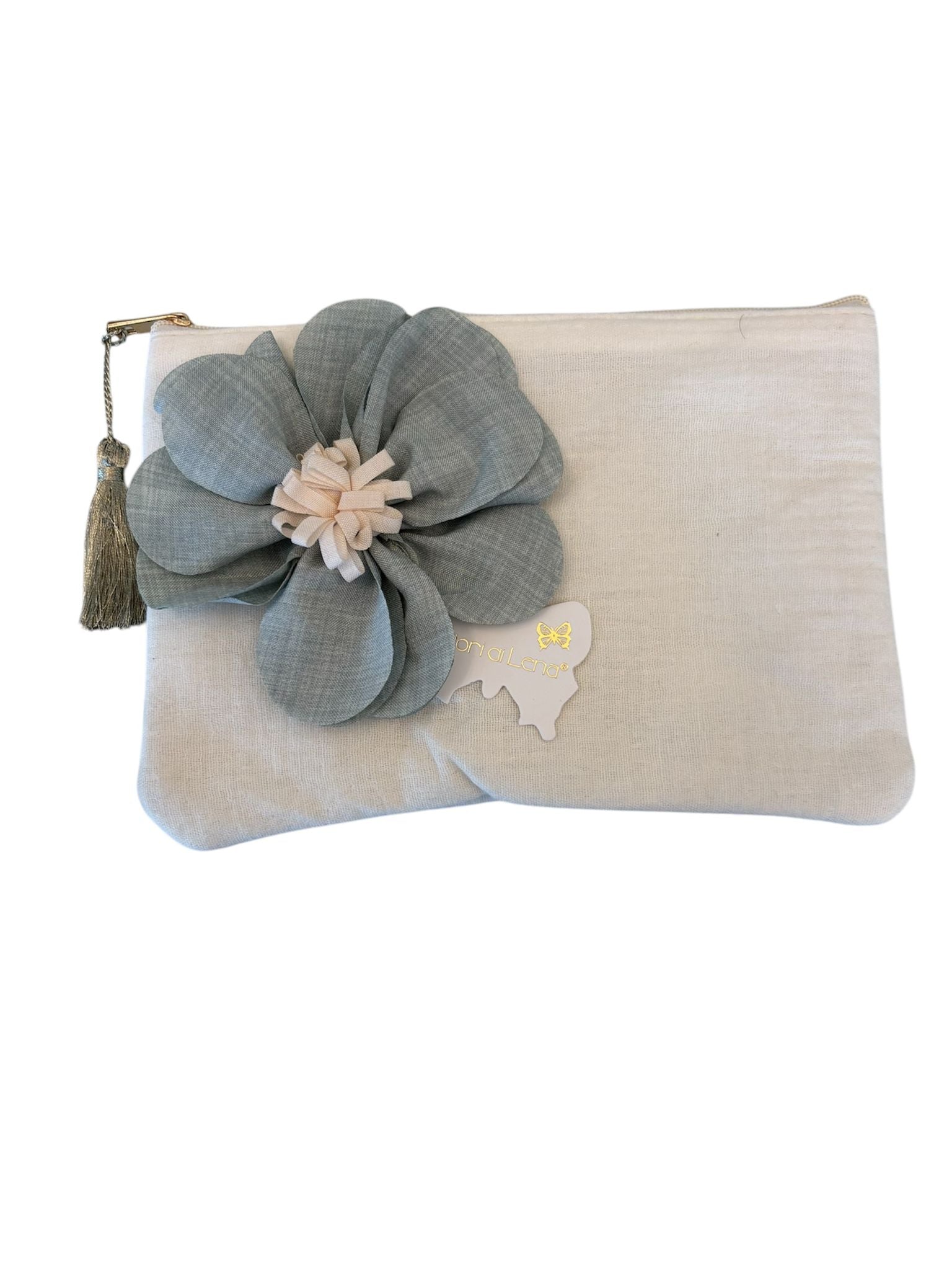 Pochette in Mussola di Cotone con Fiore  – Fiori di Lena
