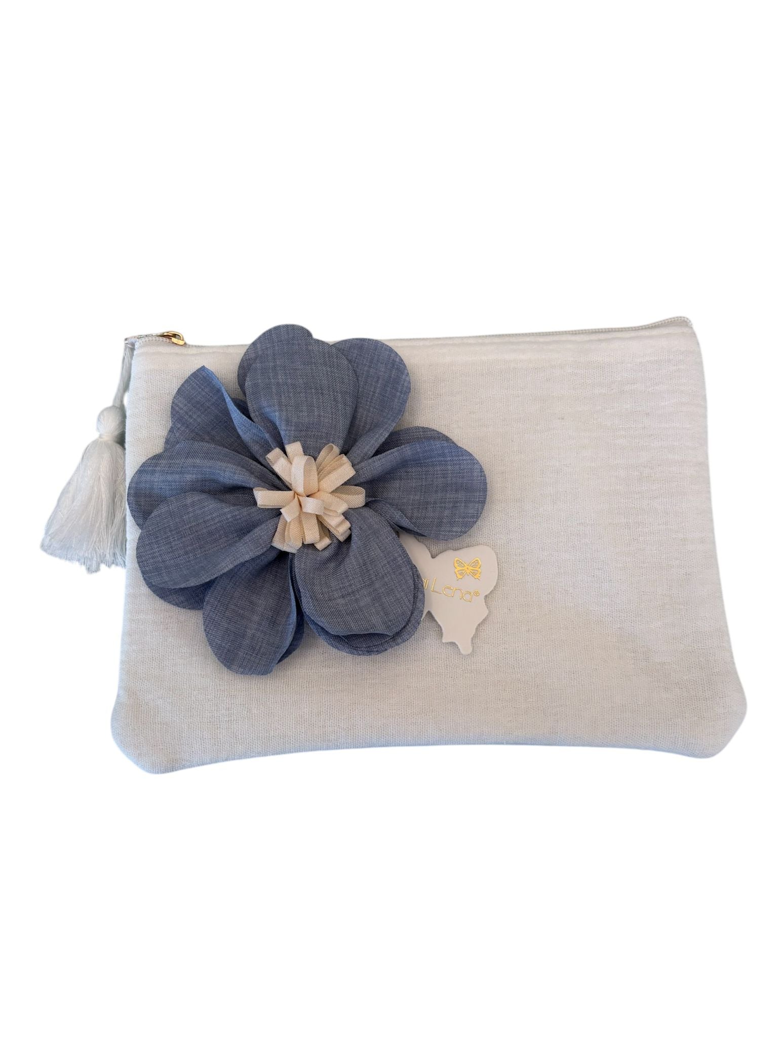 Pochette in Mussola di Cotone con Fiore  – Fiori di Lena