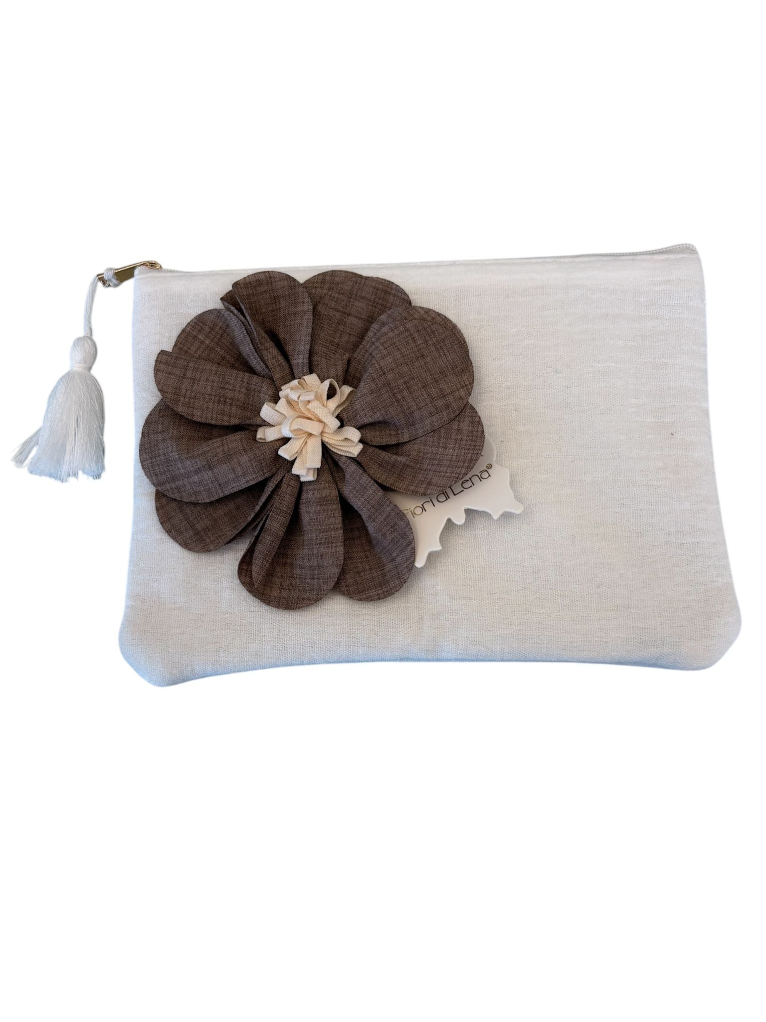 Pochette in Mussola di Cotone con Fiore  – Fiori di Lena
