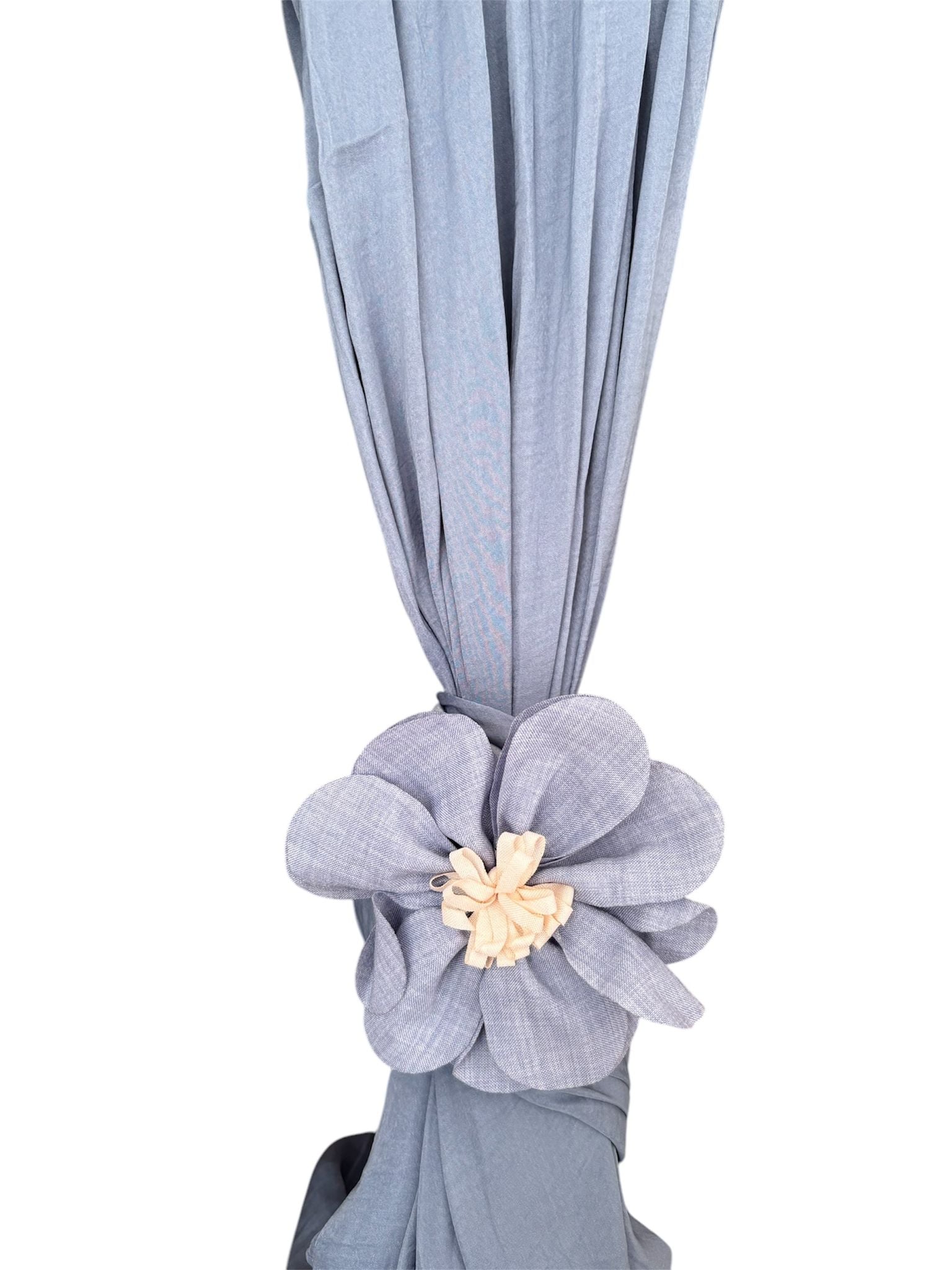 Maxi Foulard Leggero con Spilla a Fiore – Fiori di Lena