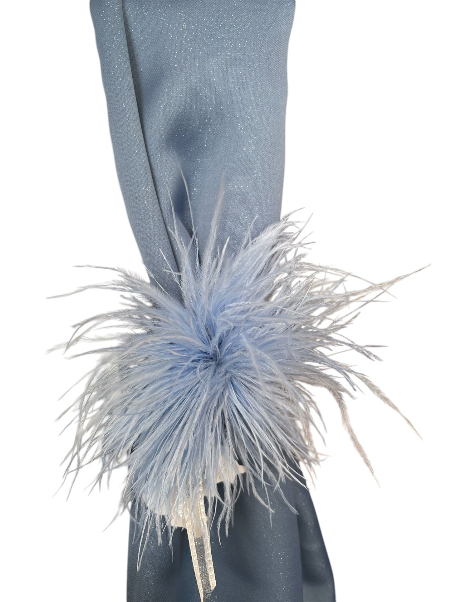 Maxi Foulard in Leggero con Spilla a Piuma - Fiori di Lena