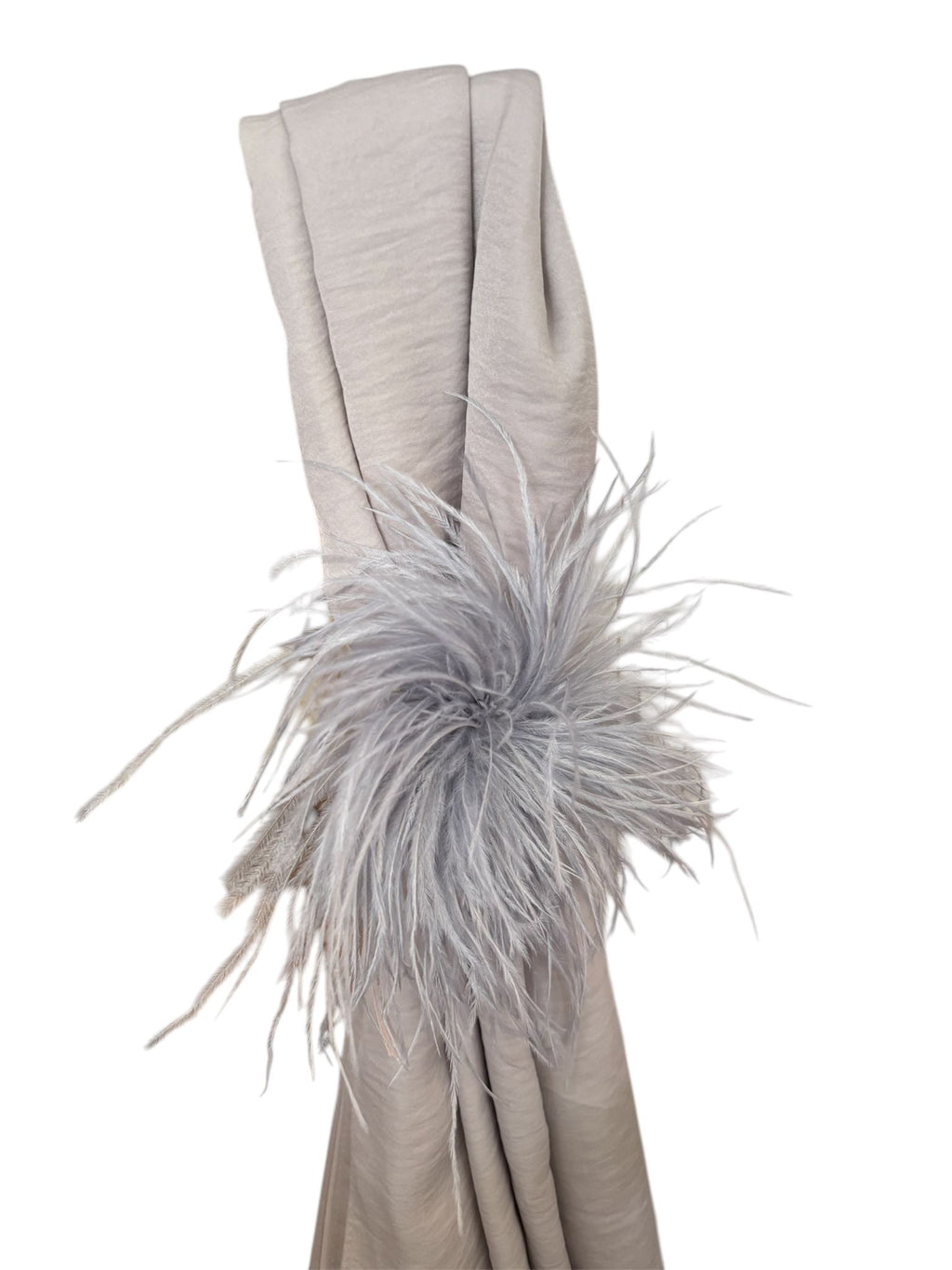 Maxi Foulard in Leggero con Spilla a Piuma - Fiori di Lena