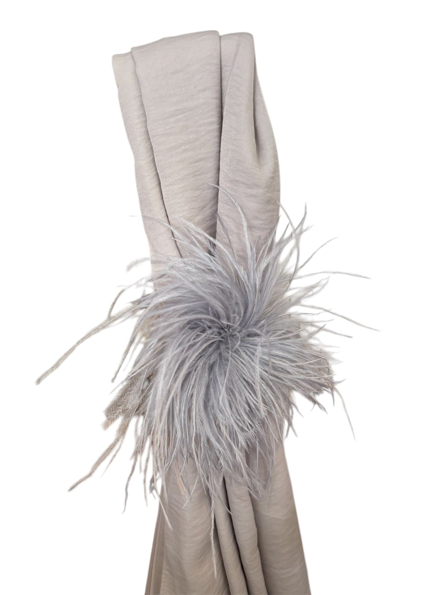 Maxi Foulard in Leggero con Spilla a Piuma - Fiori di Lena