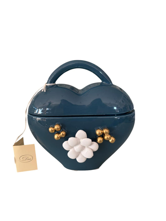 Borsetta Porta Gioie a Cuore in Ceramica  – Dea Capodimonte