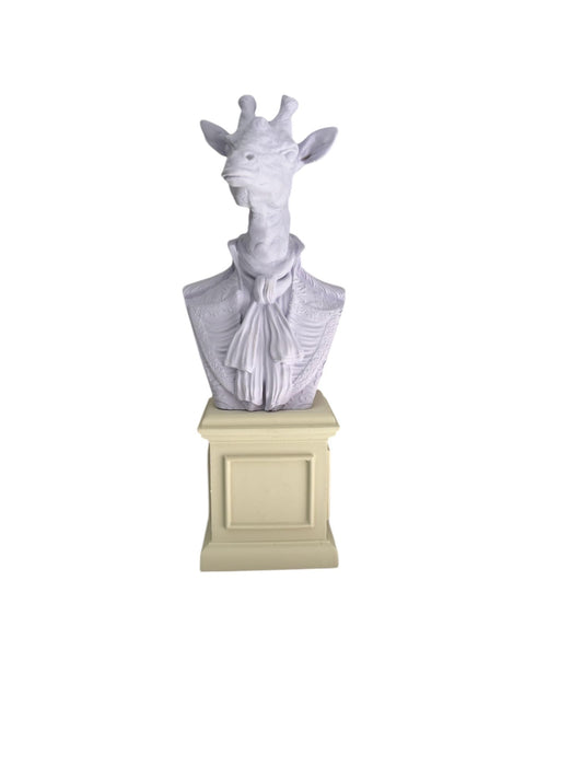 Statuetta Giraffa in Resina con Base Bianca 7x18 h cm – Chiaraela