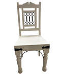 Sedia in Legno Massello di Sheesham con Inserti in Ferro – Stile Rustico