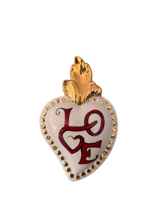Porta Profumo Cuore Sacro "Love" – Sbordone Porcellane di Capodimonte