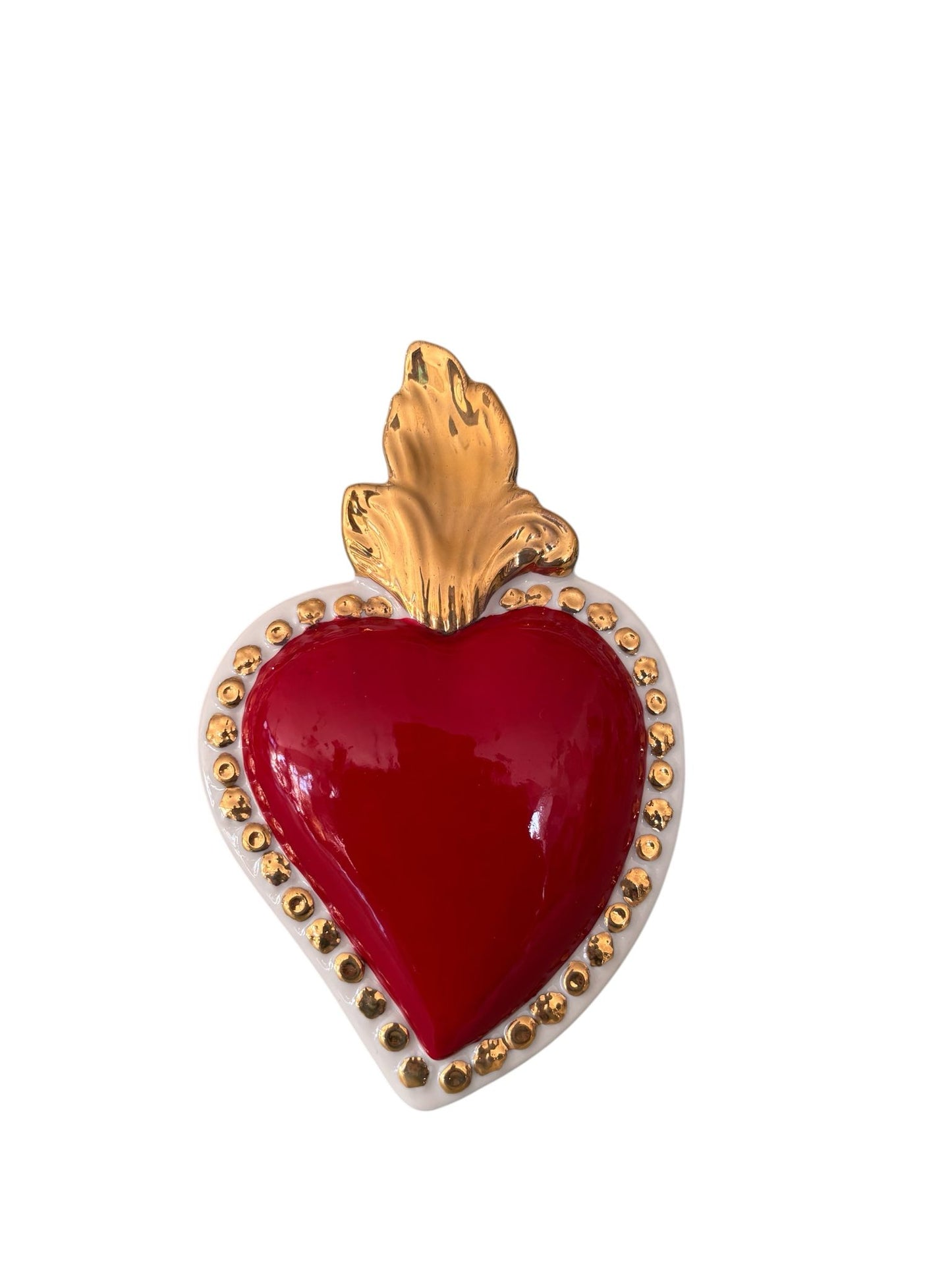 Porta Profumo Cuore Sacro Rosso – Sbordone Porcellane di Capodimonte