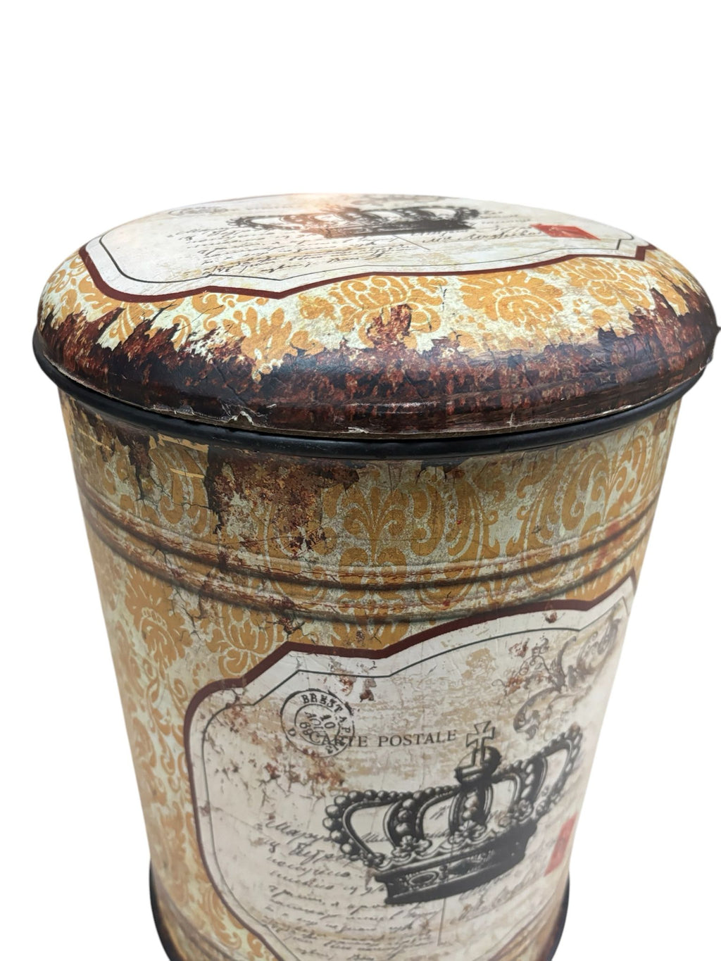 Cesta in Ferro con Coperchio – Stile Industriale