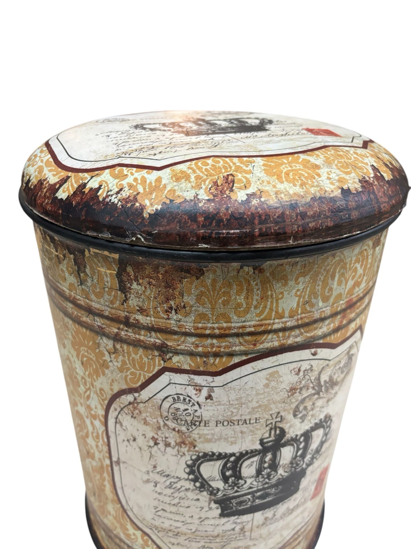 Cesta in Ferro con Coperchio – Stile Industriale