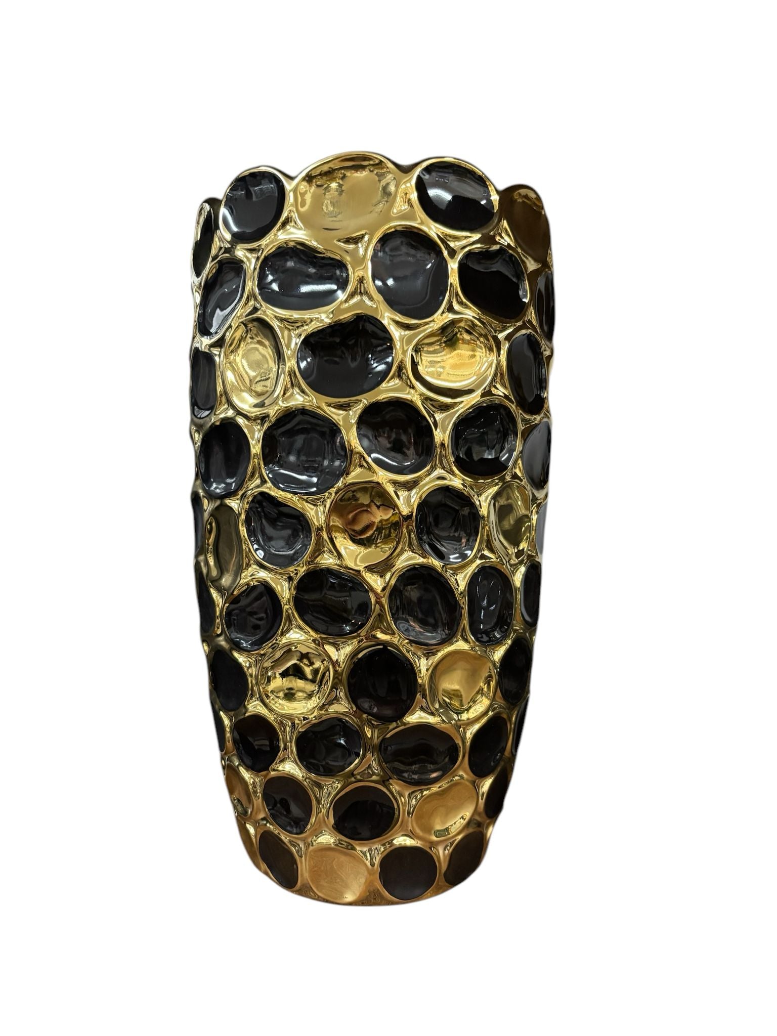 Vaso in Ceramica Nero e Oro – In Art