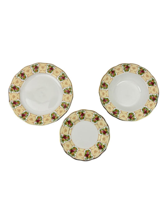 Servizio di Piatti in Porcellana Bone China  12 Posti "Rosa Cameo" – Royal Albert