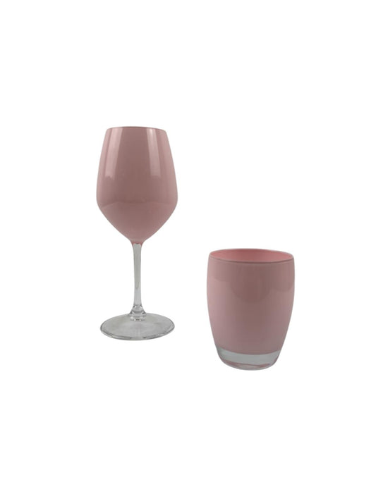 Servizio di 24 Bicchieri in Vetro Colorato Rosa Baby – Cristalleria Gi. e Gi.