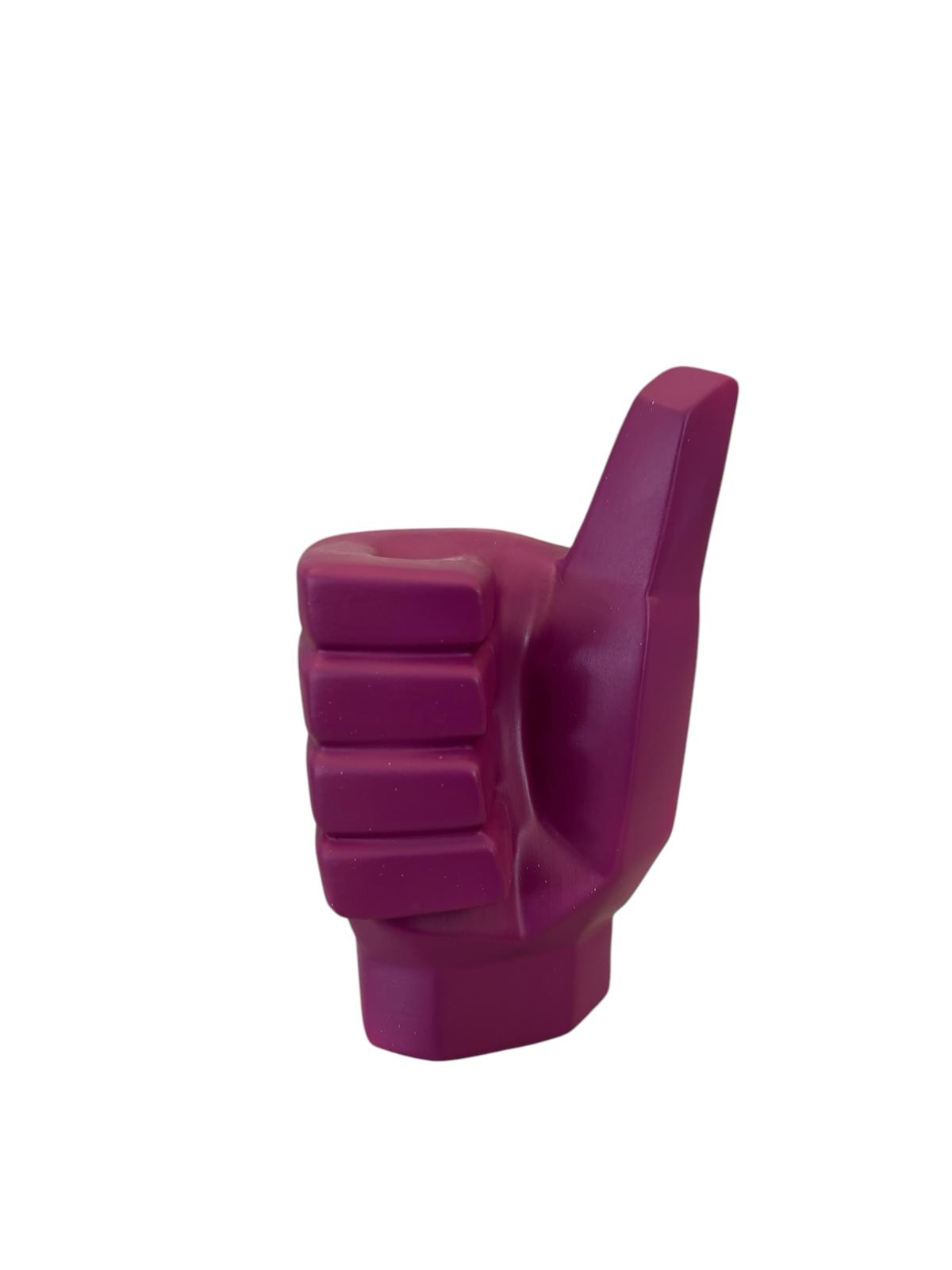 Mano in Ceramica Magenta con Segno "Pollice Su" 21 h cm – Ilary Queen