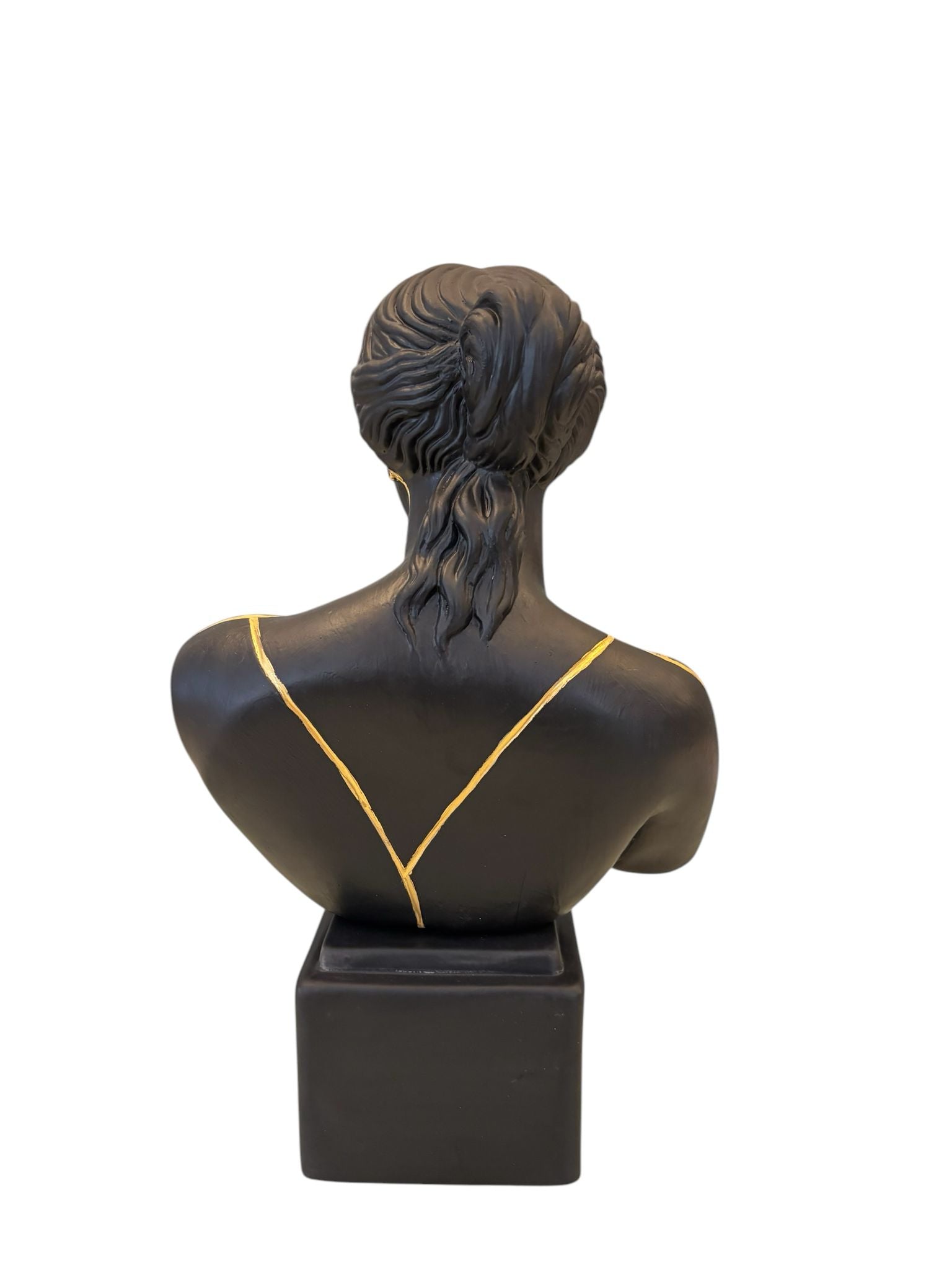 Busto di Divinità Greca in Porcellana con Dettagli Oro 30 cm  – Sbordone