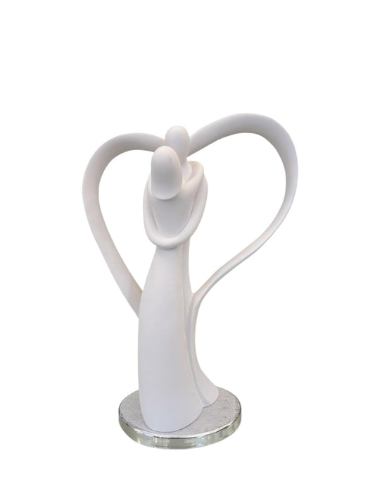 Statua Stilizzata in Marmorino con Coppia di Innamorati 36 cm – Bongelli Preziosi