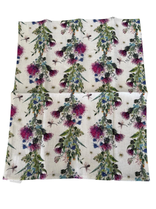 Runner in Lino con Fiorellini Colorati 100x40 cm – Made in Italy