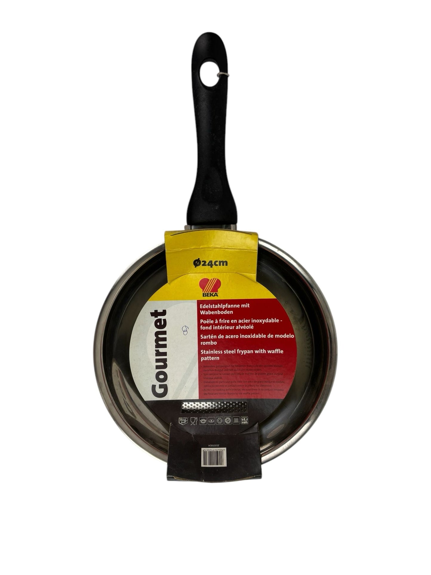 Padella in Acciaio Inox 18/10 con Fondo Waffle  Ø 24 cm - Beka