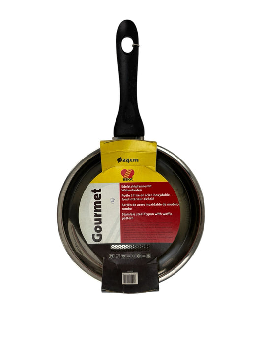 Padella in Acciaio Inox 18/10 con Fondo Waffle  Ø 24 cm - Beka