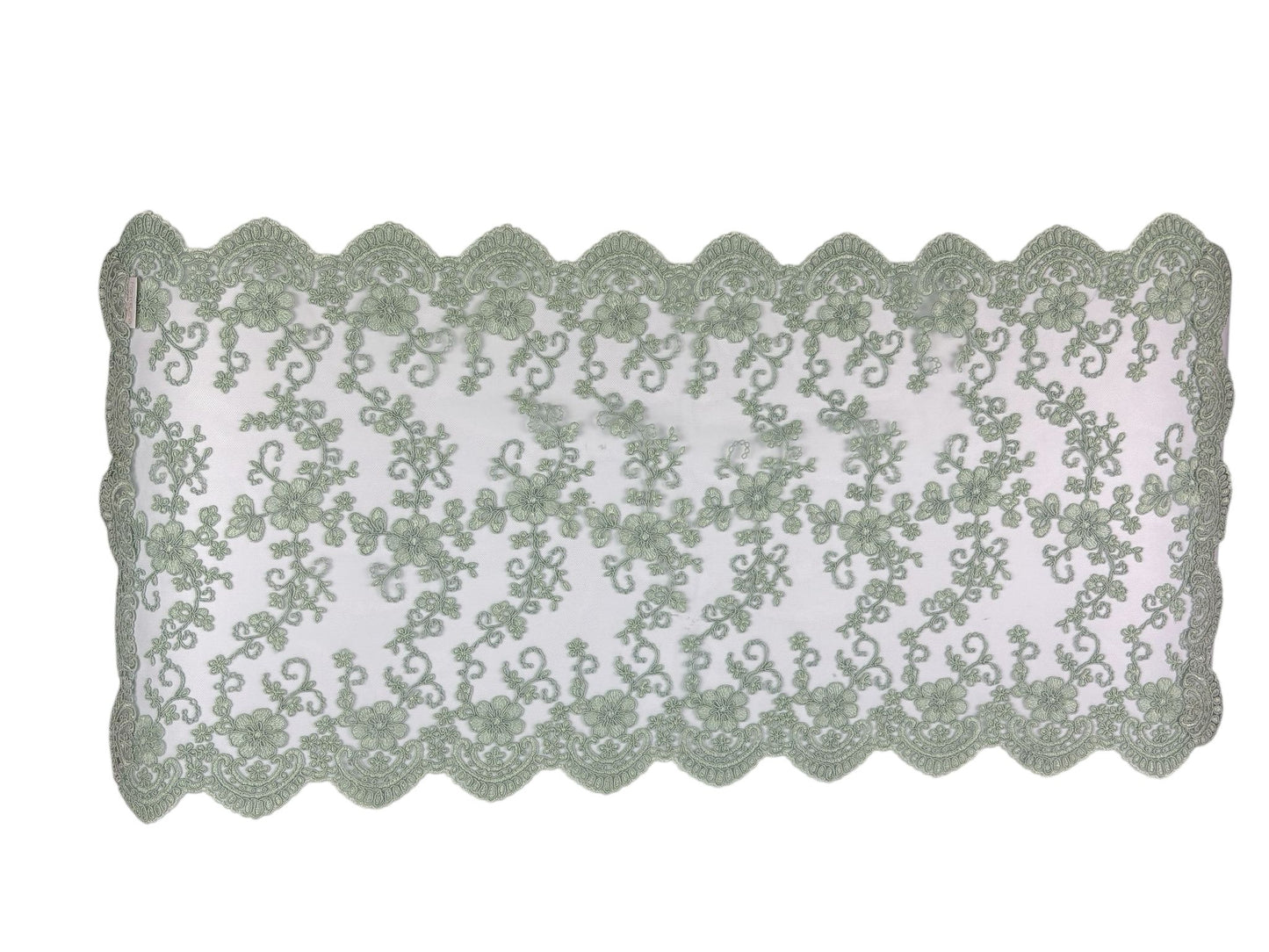 Tris di Centri in Pizzo Impero Laminato Verde – Fiori di Lena