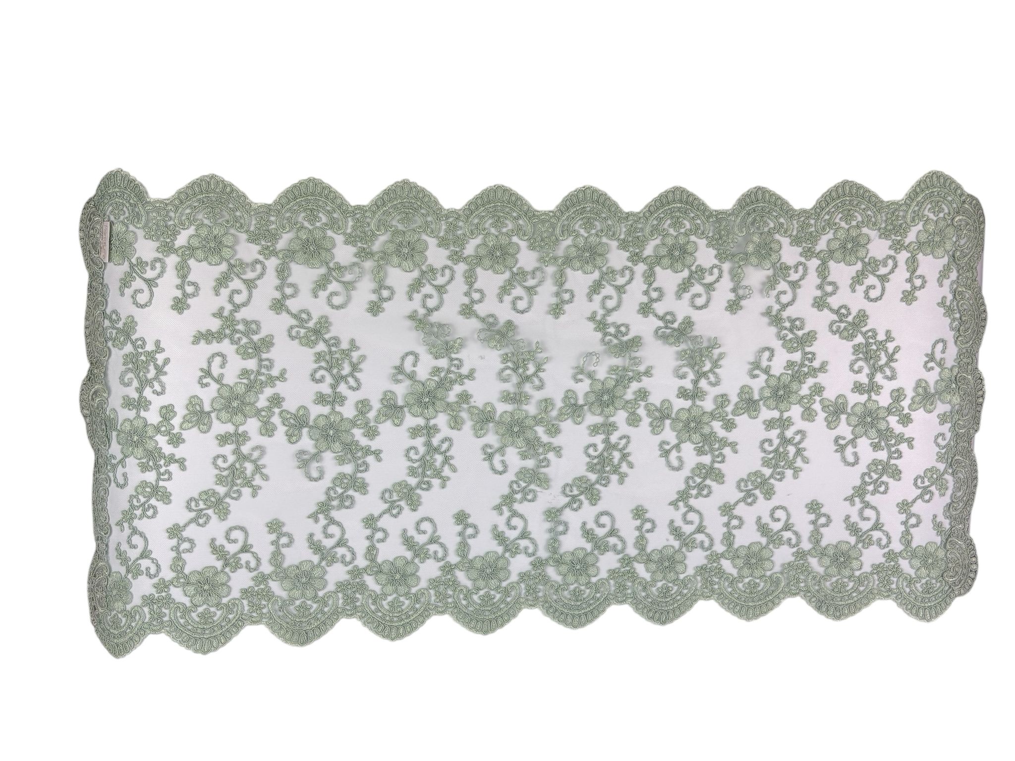 Tris di Centri in Pizzo Impero Laminato Verde – Fiori di Lena
