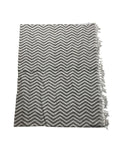 Tappeto in Cotone Grigio con Frange 196x127  - Blanc Mariclò