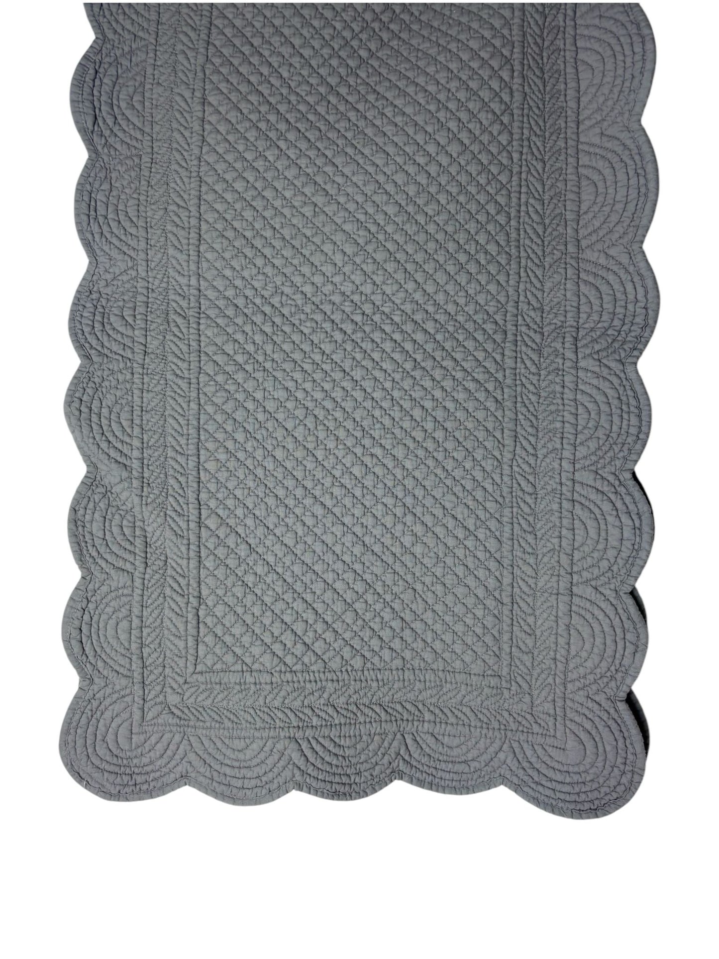Runner in Tessuto Trapuntato Grigio 45x140 cm - Blanc Mariclo