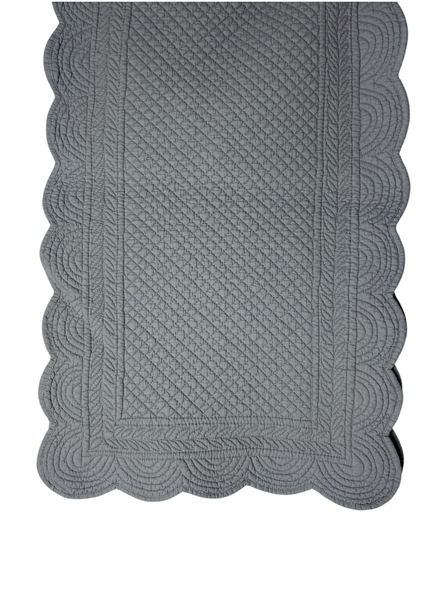 Runner in Tessuto Trapuntato Grigio 45x140 cm - Blanc Mariclo
