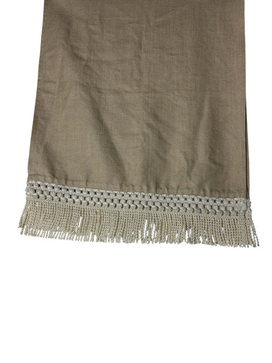 Runner Decorativo con Frange Ecru 34x100 cm  - Fiori di Lena
