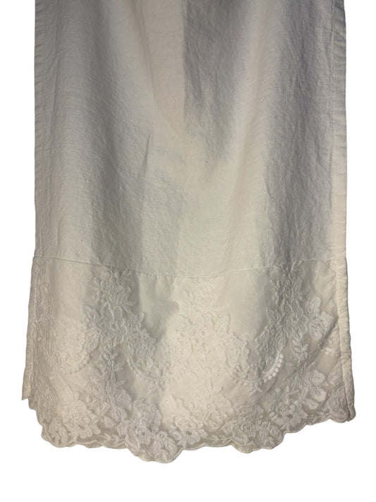 Runner in Lino Bianco con Ricamo Versailles 50x160 cm - Chez Moi