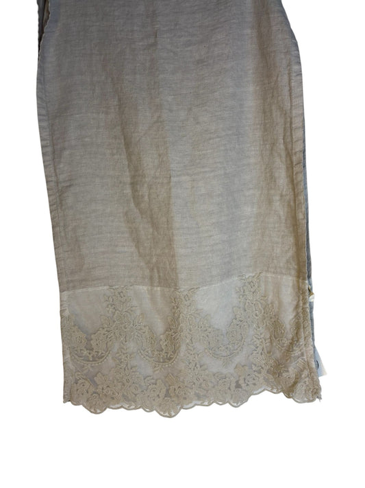 Runner in Lino Argilla con Ricamo Versailles 50x160 cm - Chez Moi