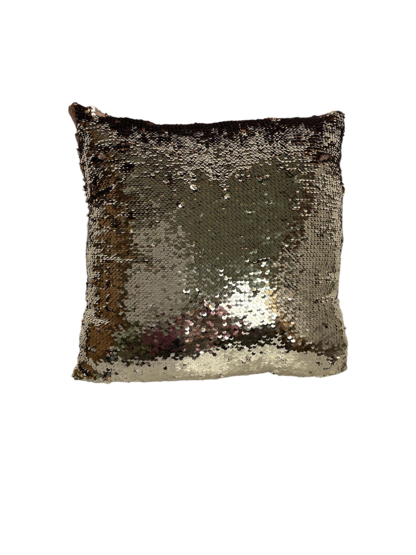Cuscino in Cotone con Paillettes Bicolore 40x40 cm - Blanc Mariclò