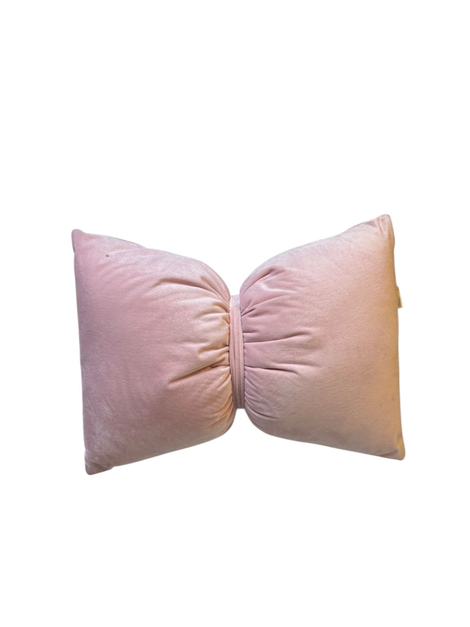 Cuscino a Fiocco in Velluto Rosa 40x30 cm  - Sara's Idea