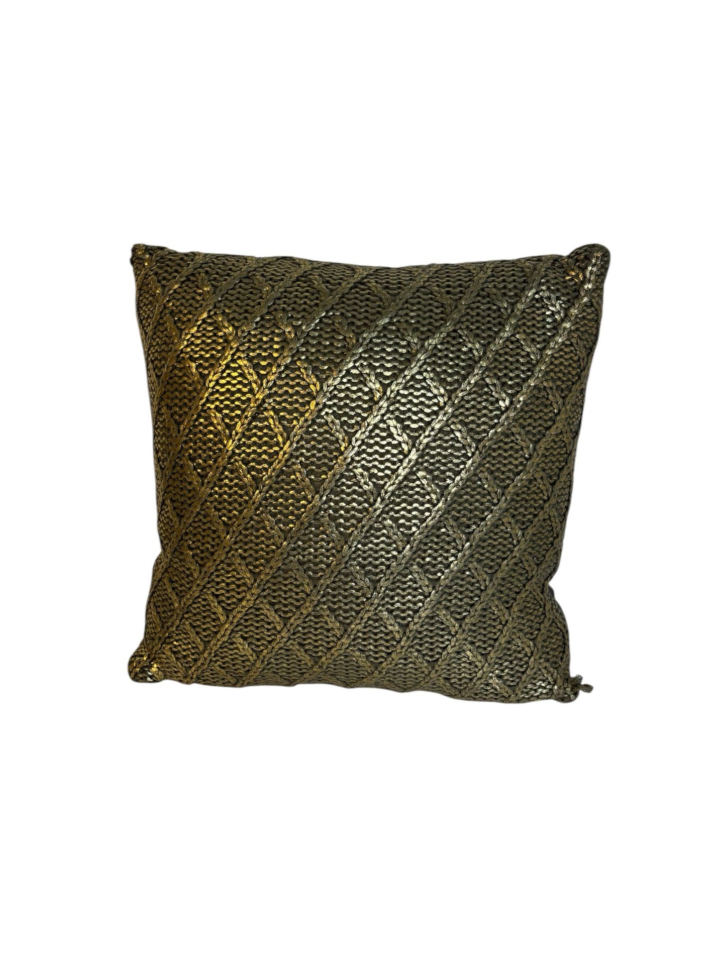 Cuscino Effetto Maglione con Inserti in Lana 40x40 cm - Ixia